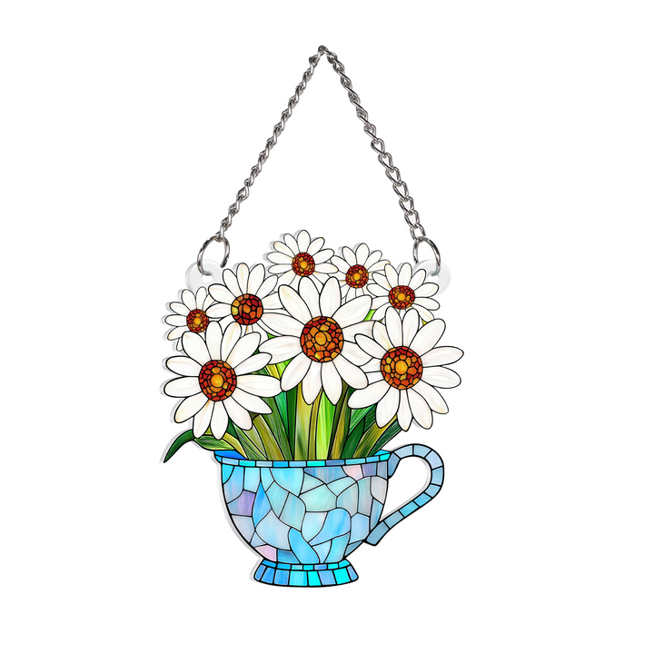 Garden Blooms Teacup Suncatcher