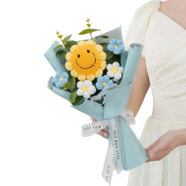 Sunshine Crochet Flower Bouquet