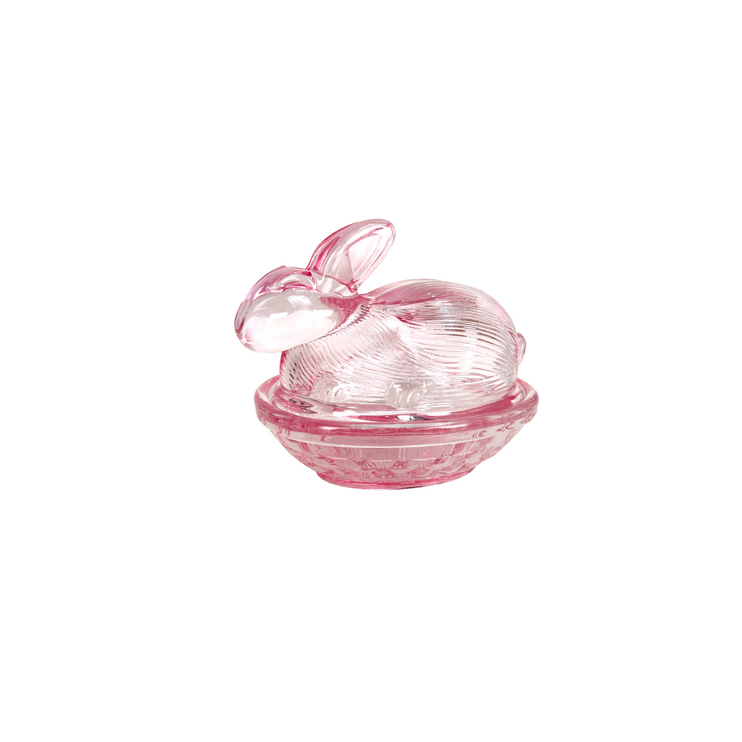 Glass Bunny Trinket Dish