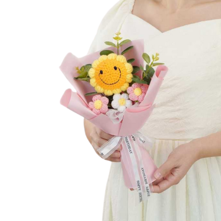 Sunshine Crochet Flower Bouquet