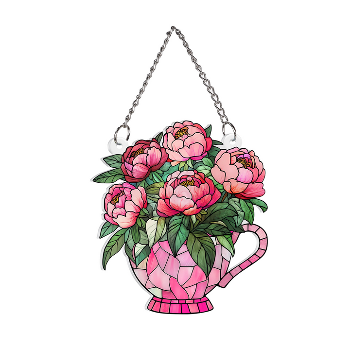 Garden Blooms Teacup Suncatcher