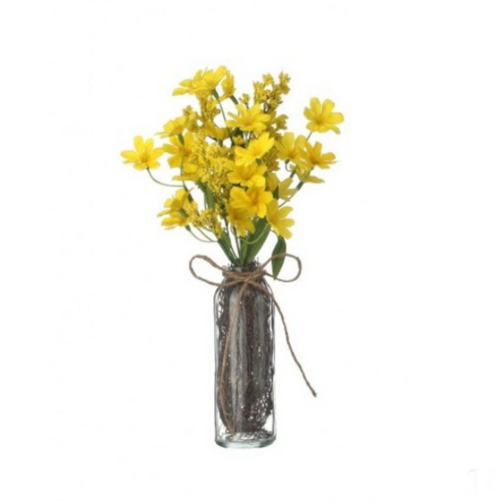 Aster Glass Bottle Arrangement