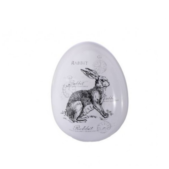 Rabbit Print Dolomite Egg Decor