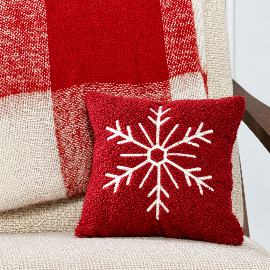 Snowflake Teddy Accent Pillow 