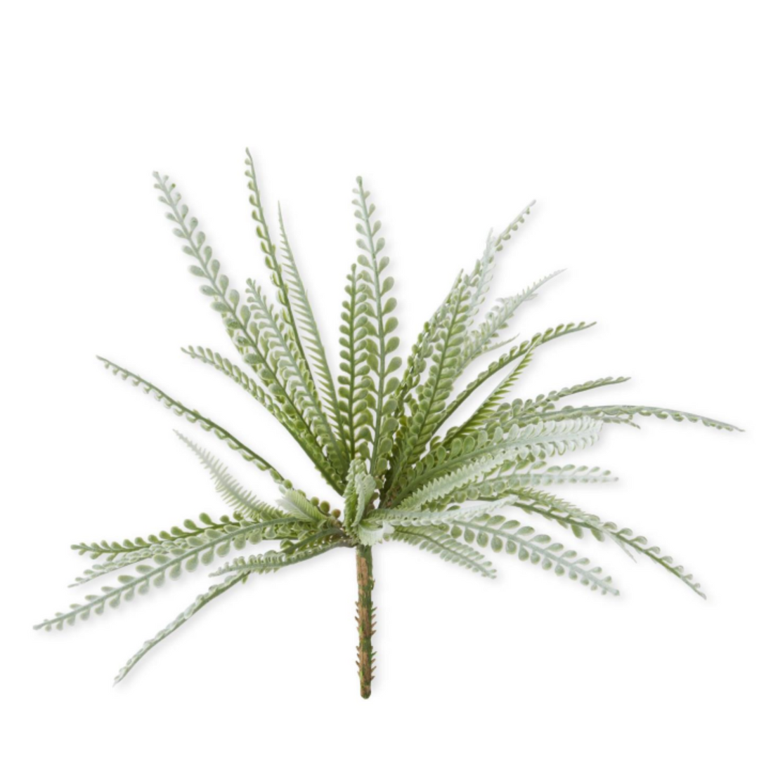 Soft Green Flocked Foliage Bush