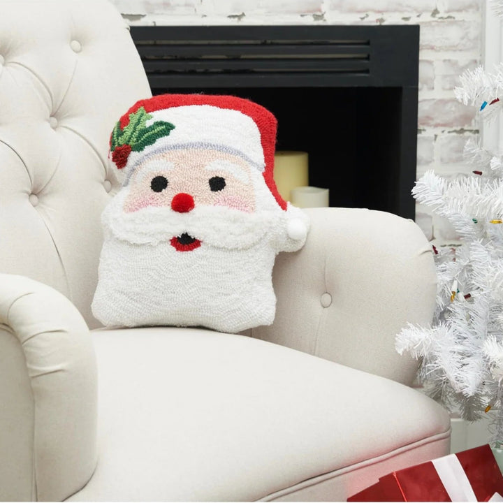 St. Nick Hooked Pillow