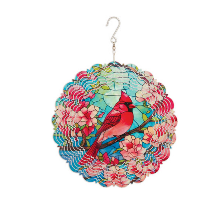Decorative item with a cardinal bird design on a white background