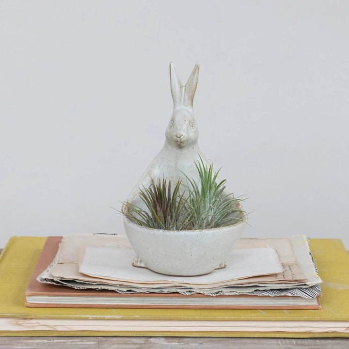 Sweet Glazed Bunny Planter