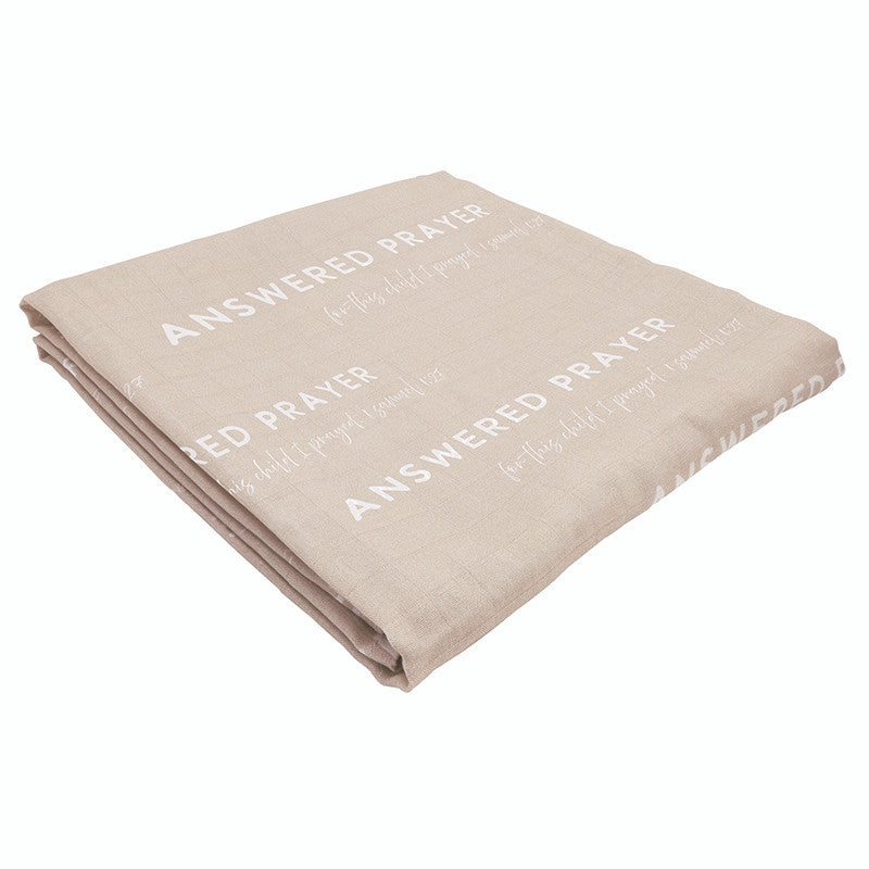 Answered Prayer Swaddle & Cross Rattle Set