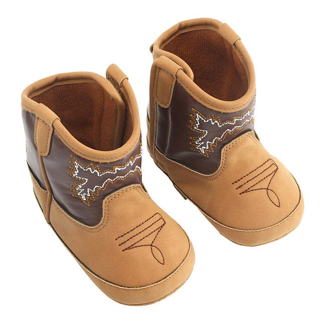 Western Brown Baby Cowboy Boots