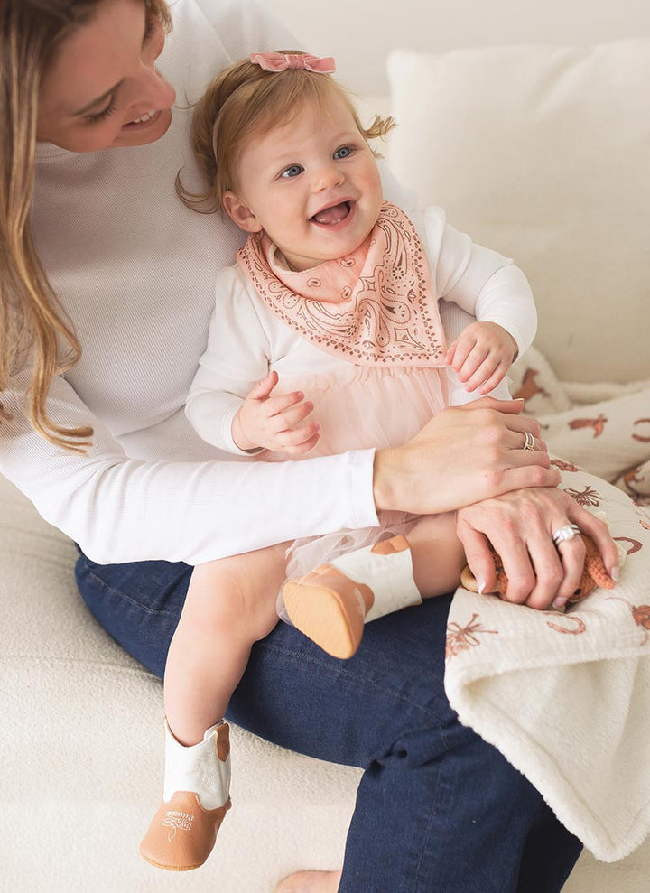 White & Tan Baby Cowboy Boots