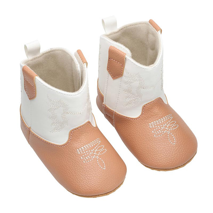 White & Tan Baby Cowboy Boots
