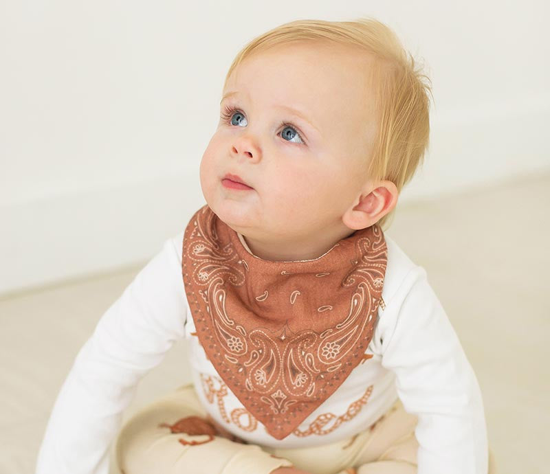 Cowboy Bandana Baby Bib Set