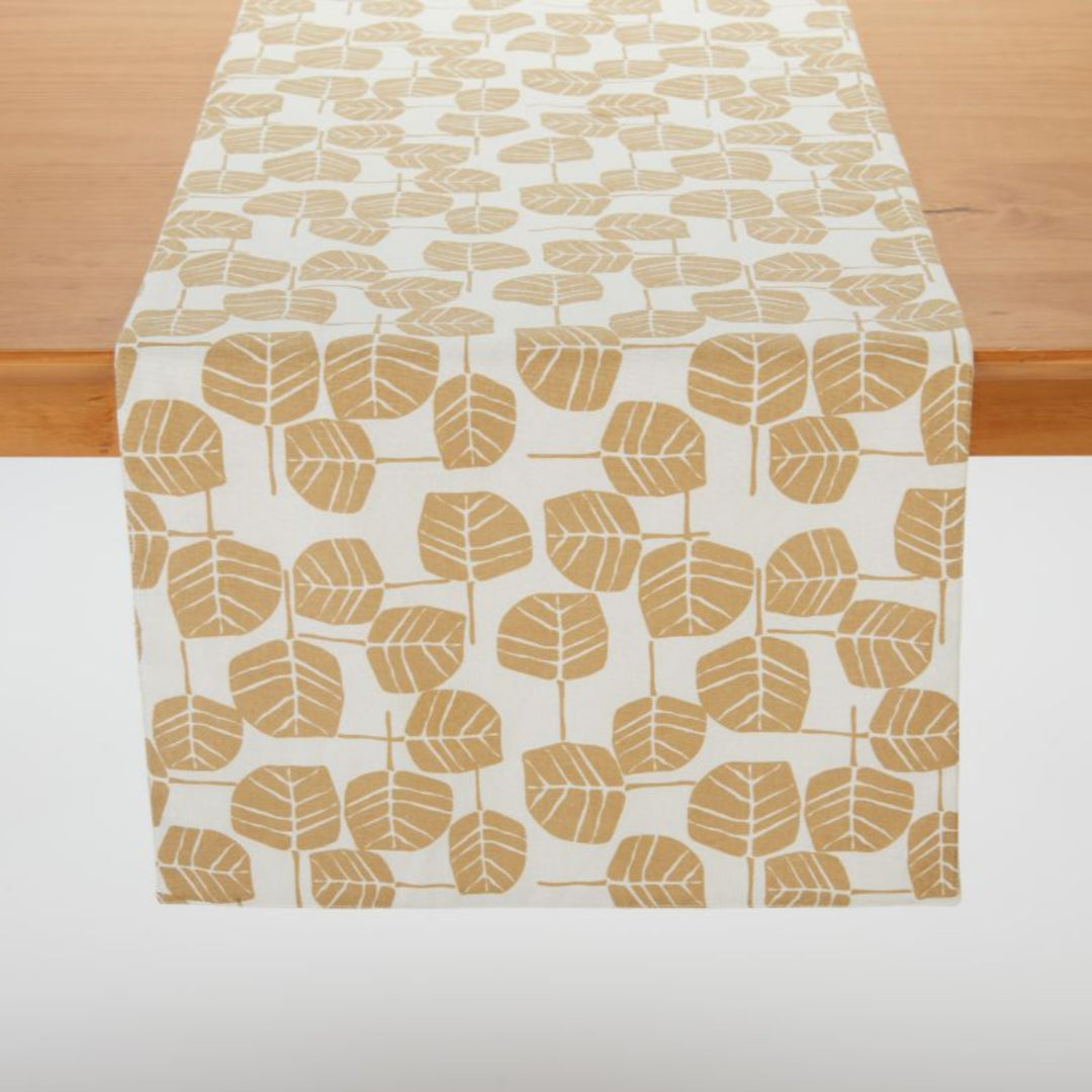 Mirrored Leaves Table Runner