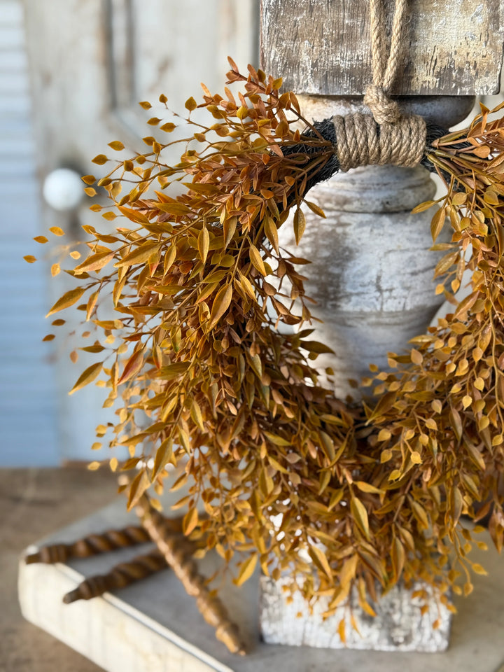 Barley Twist Sage Hanging Wreath