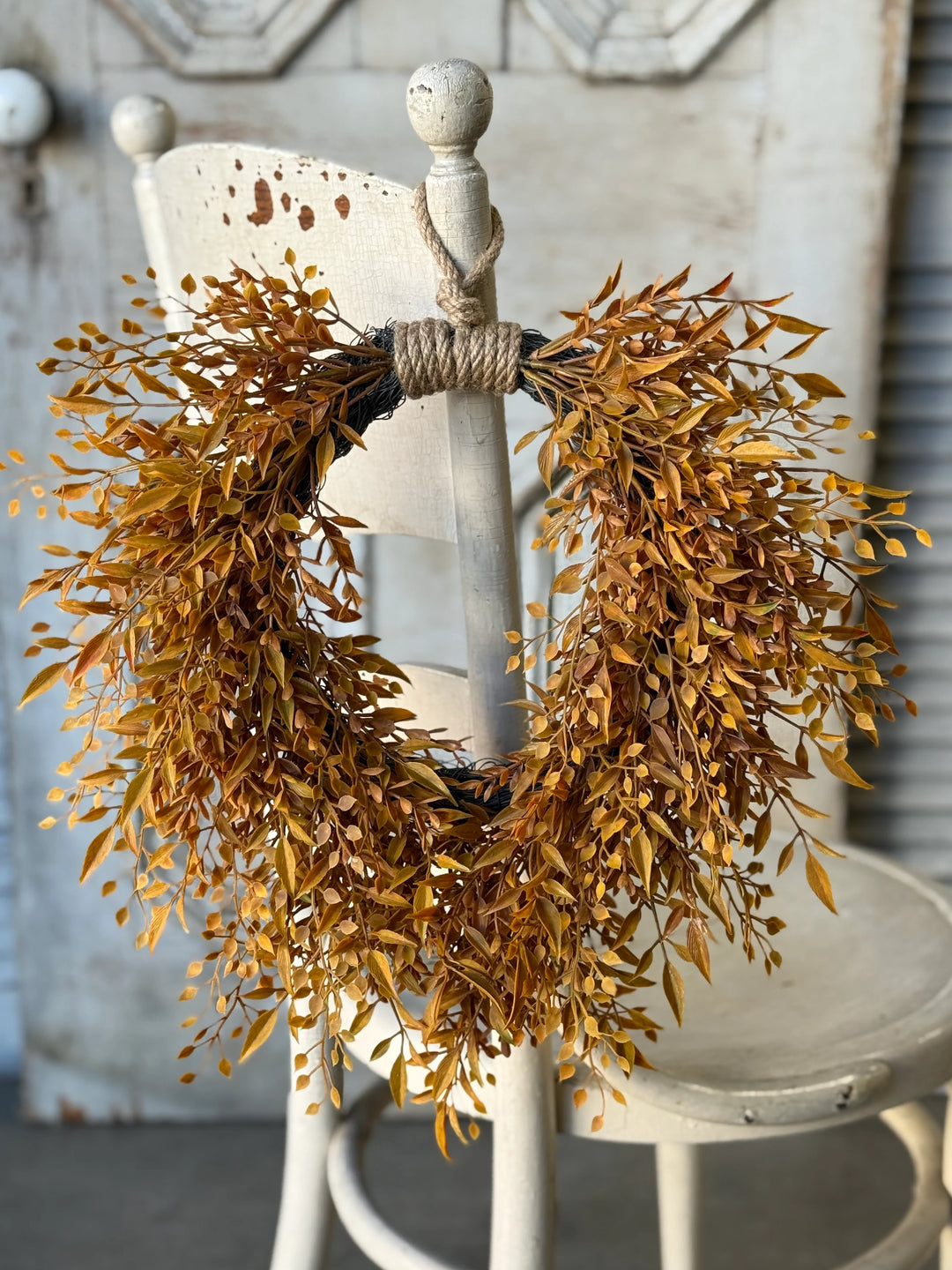 Barley Twist Sage Hanging Wreath