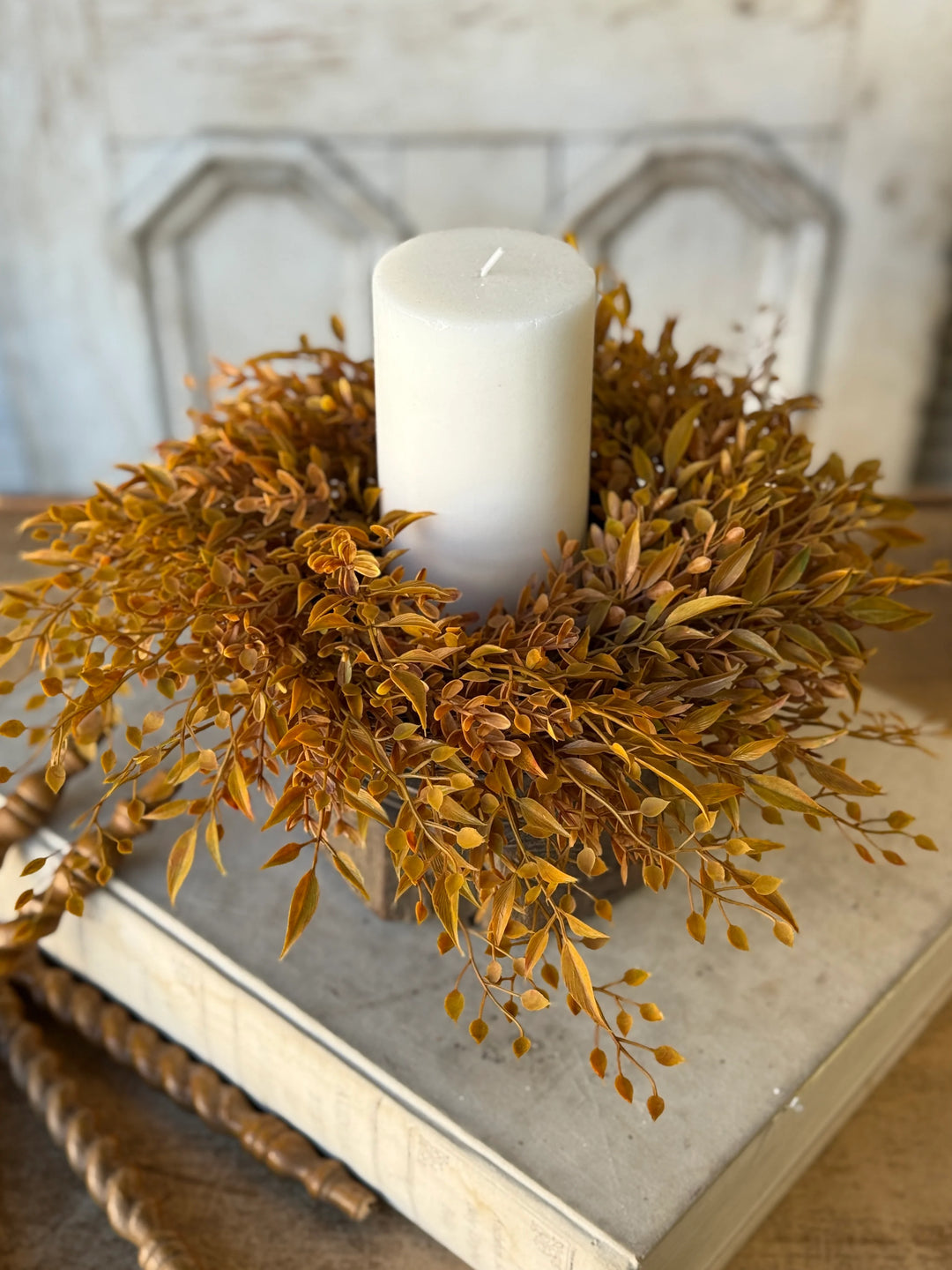 Barley Twist Sage Candle Ring