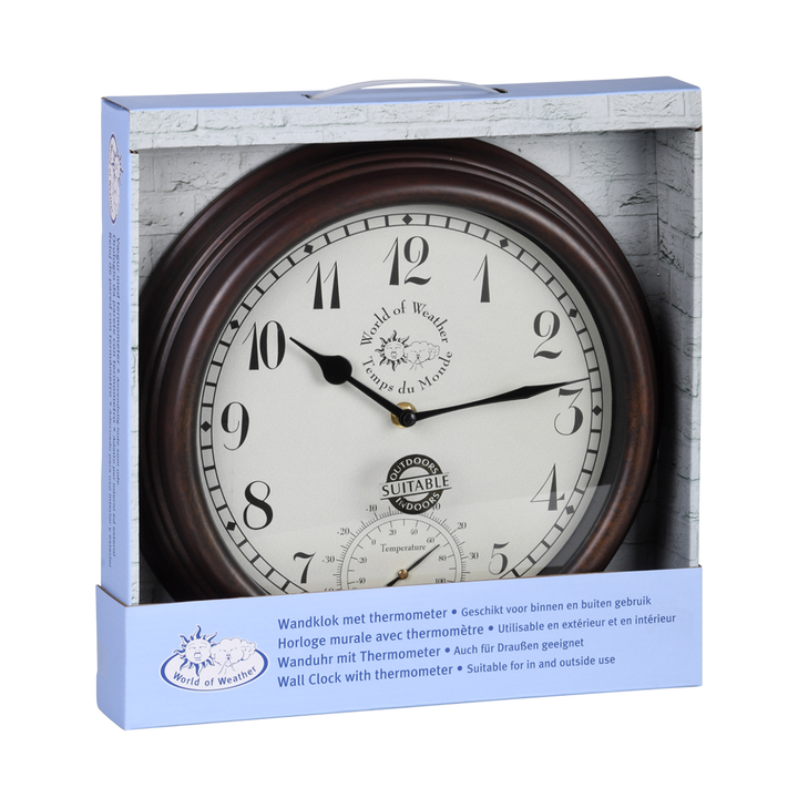 Outdoor Thermometer Clock
