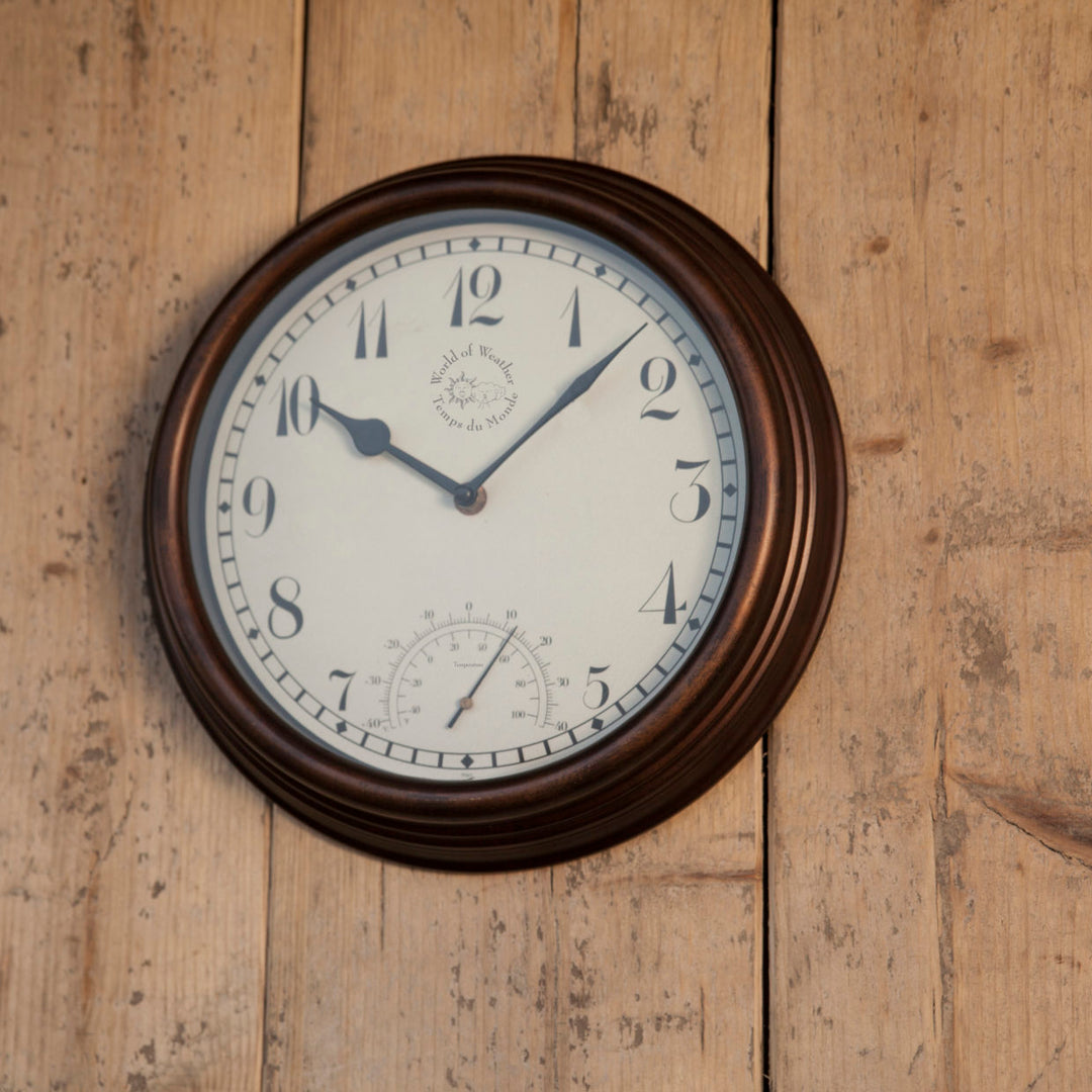 Outdoor Thermometer Clock
