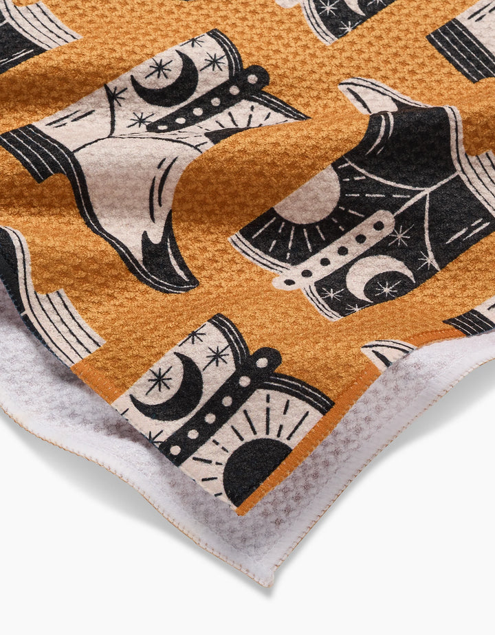 Geometry Cowboy Boots Tea Towel
