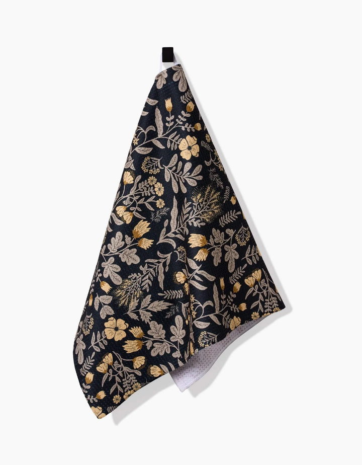 Geometry Woodland Wildflowers Tea Towel