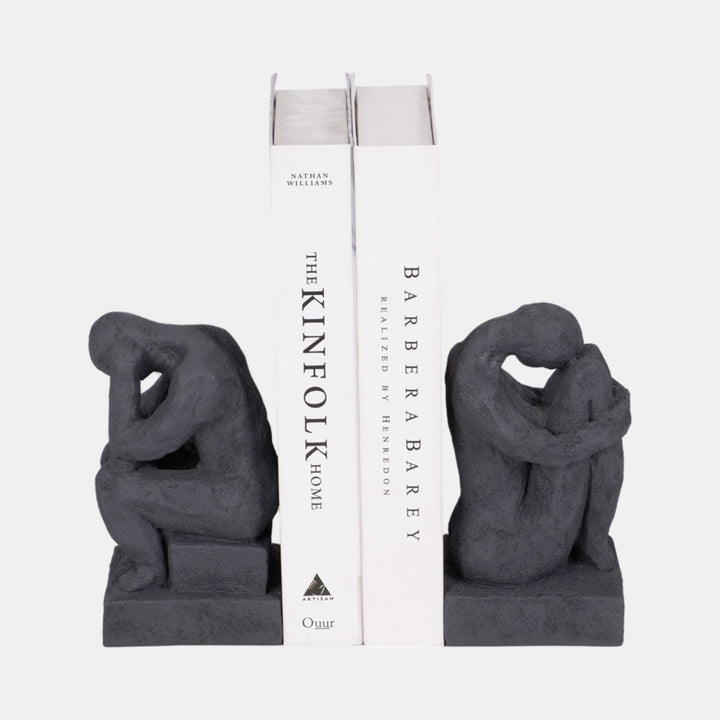 Gray abstract sculpture with packaging labeled 'Barbera Barey' on a white background