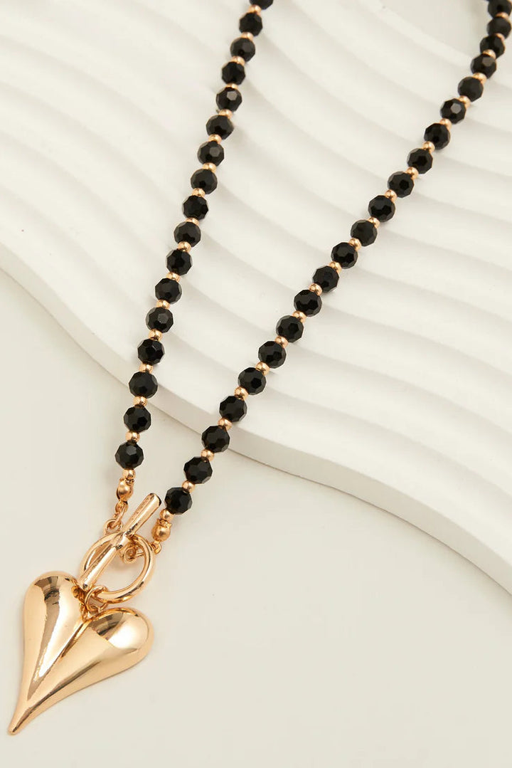 Heart Pendant Toggle Necklace