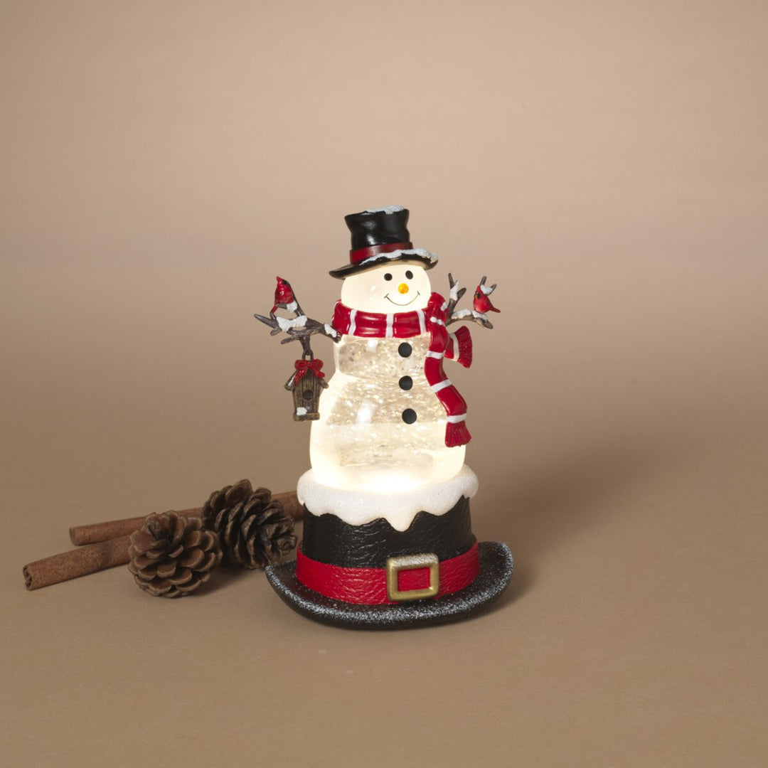 Top Hat Snowman Lighted Water Globe