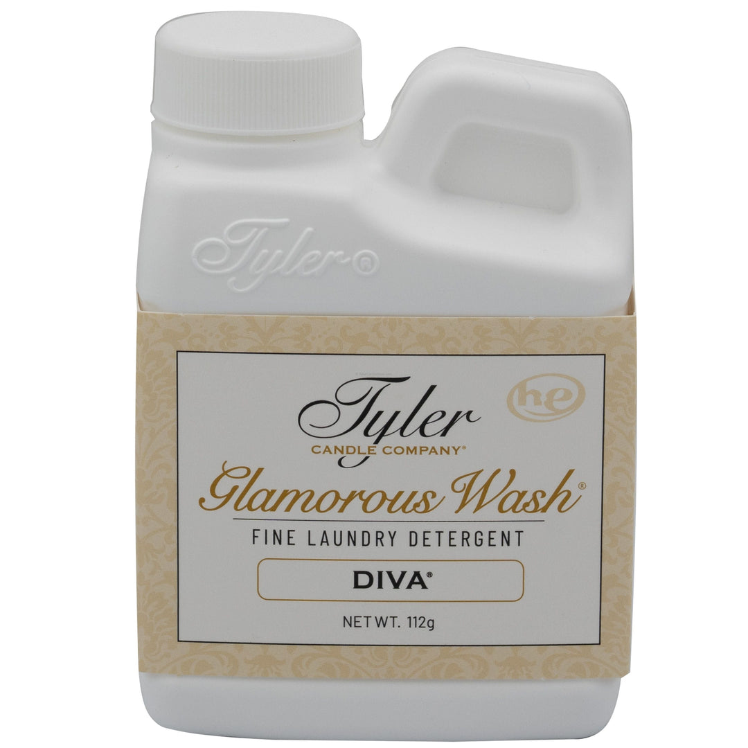Tyler Glamorous Wash Diva laundry detergent bottle on a white background