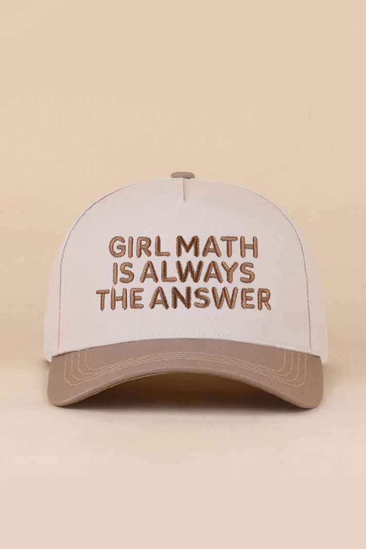Girl Math Hat