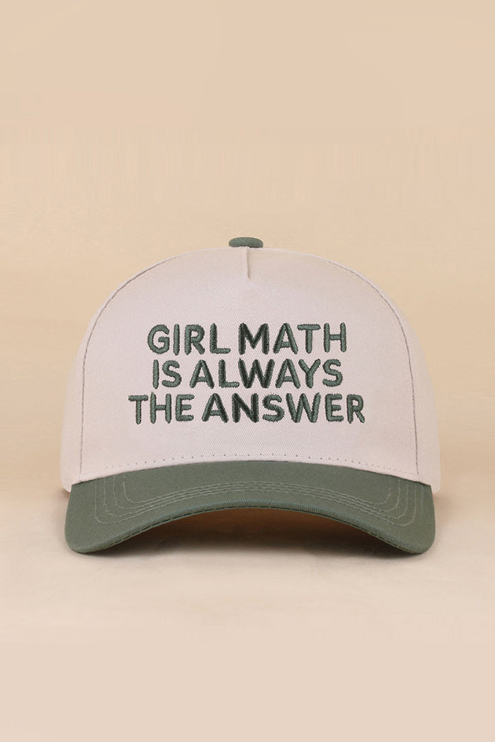 Girl Math Hat
