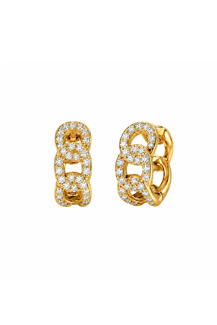 Ellie Vail Anika Chain Huggie Hoop Earring