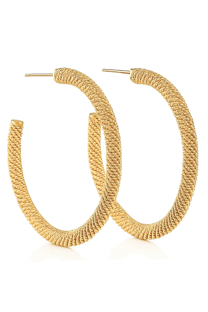 Ellie Vail Lou Large Mesh Hoop Earring