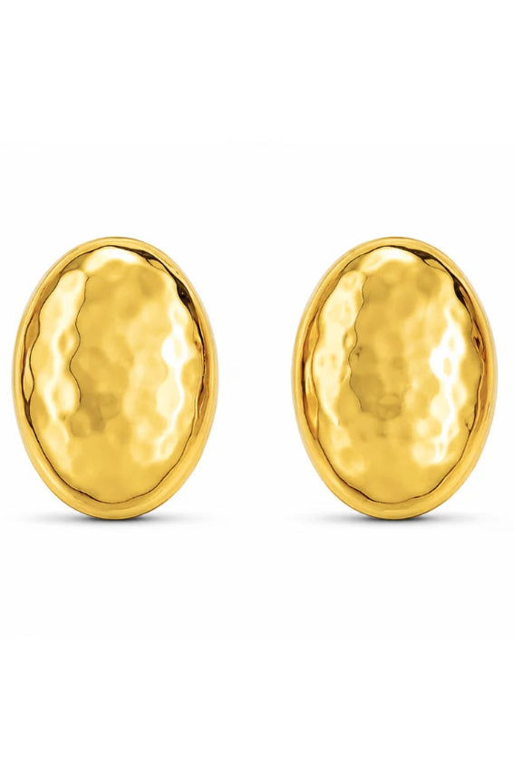 Ellie Vail Ira Hammered Oval Earring