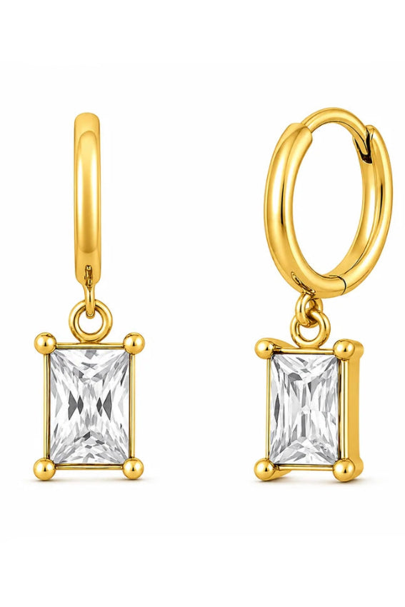 Ellie Vail Chantel Baguette Huggie Hoop Earring