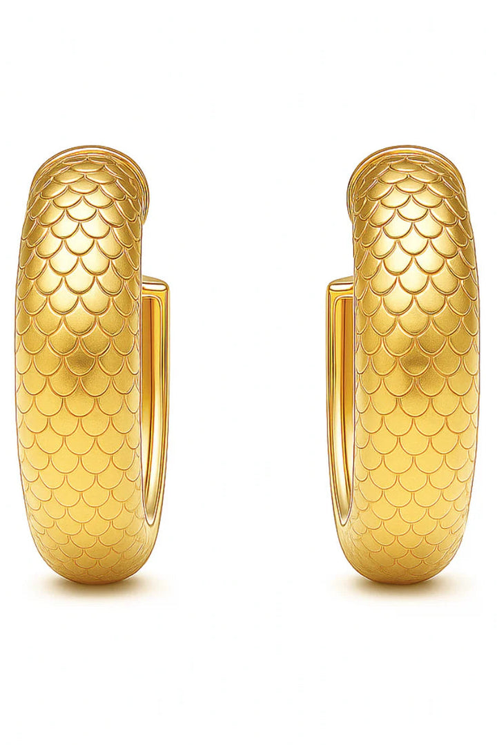 Ellie Vail Nella Fish Scale Medium Hoop Earring