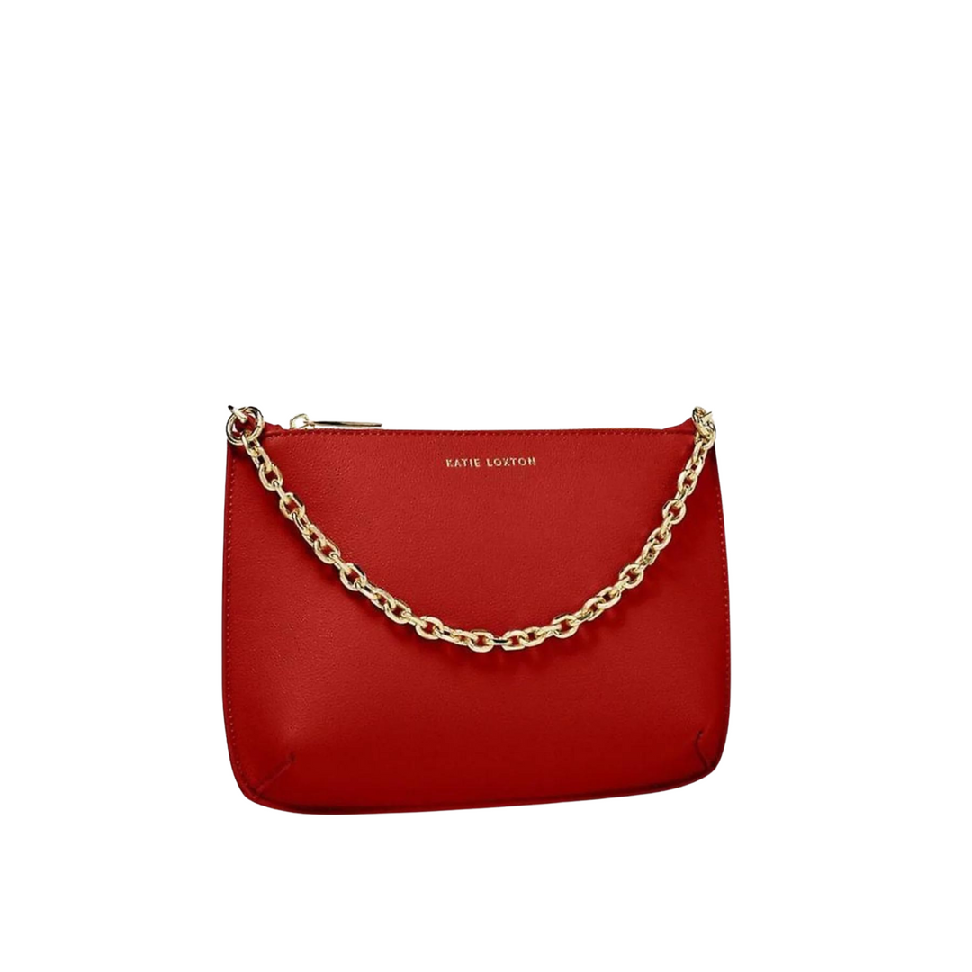 Katie Loxton Astrid Chain Clutch - Red