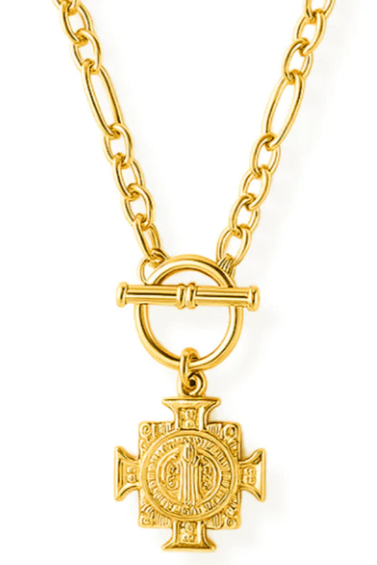 Ellie Vail Zayn Toggle Chain Cross Necklace