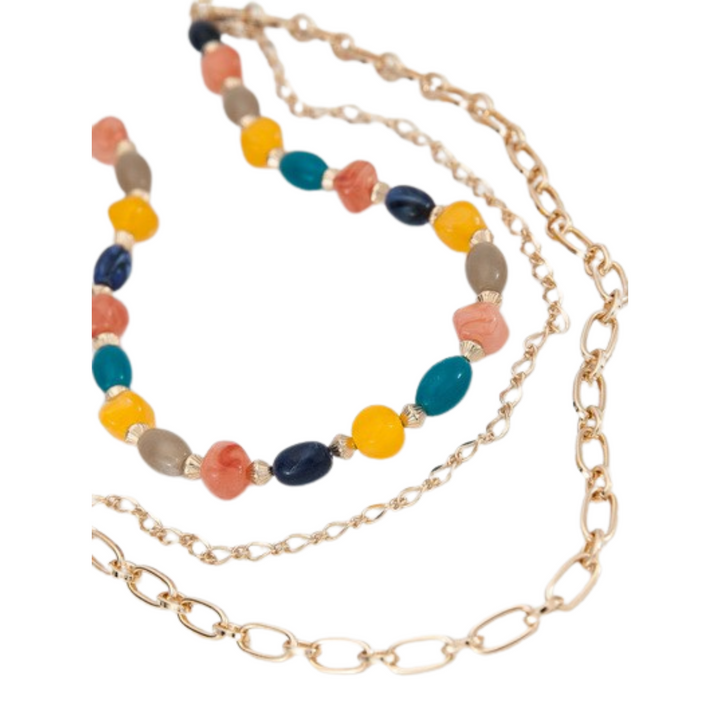 Bead & Chain Layer Necklace