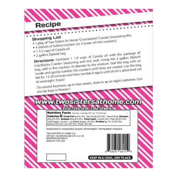 Crackalacka Peppermint Crush Cracker Seasoning