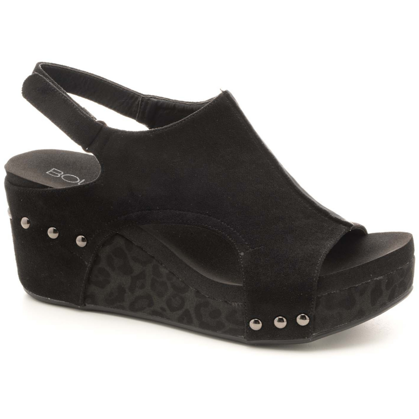 Corky's - Carley Black & Leopard Suede Wedges