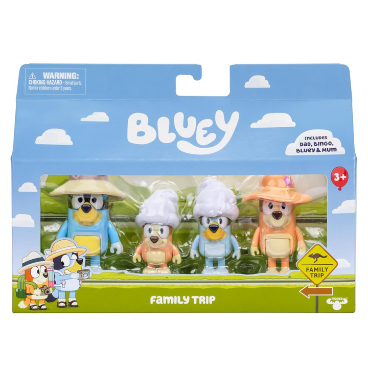 Bluey Family Trip Figurine Set