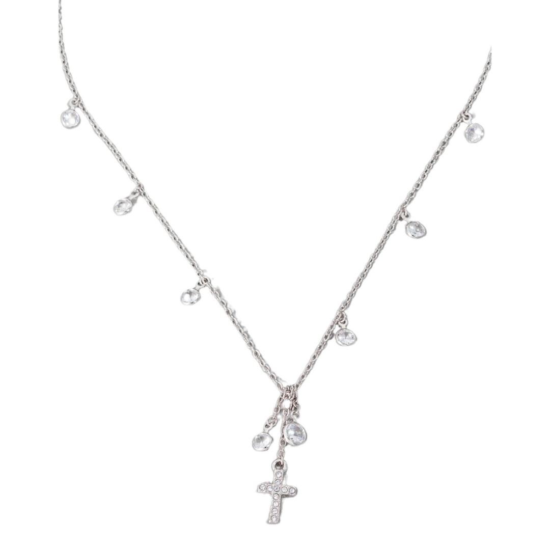 Cross & Rhinestone Necklace