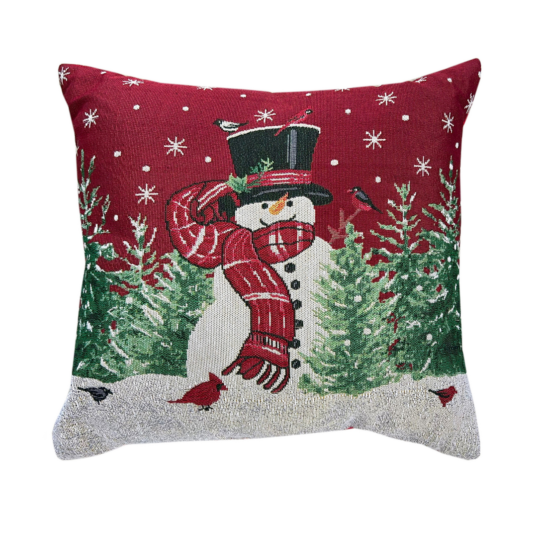 Joyful Holiday Tapestry Pillow