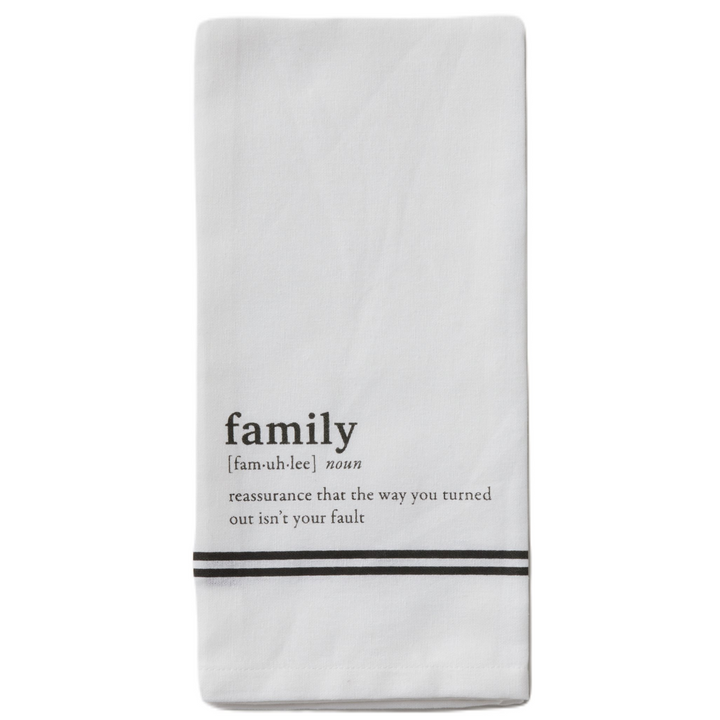 Tableau Dish Towel With Saying