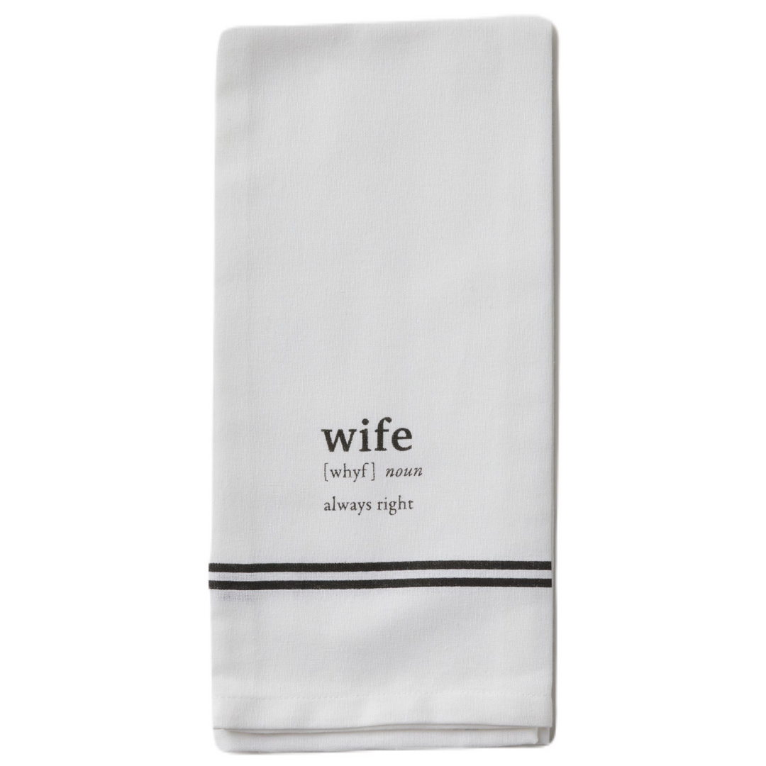 Tableau Dish Towel With Saying