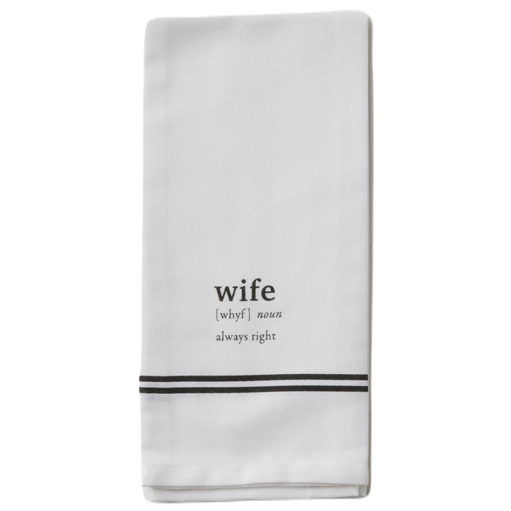 Tableau Dish Towel With Saying