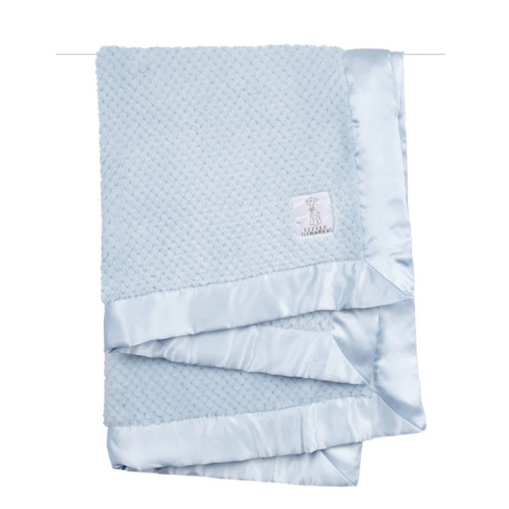 Little Giraffe Blue Honeycomb Baby Blanket