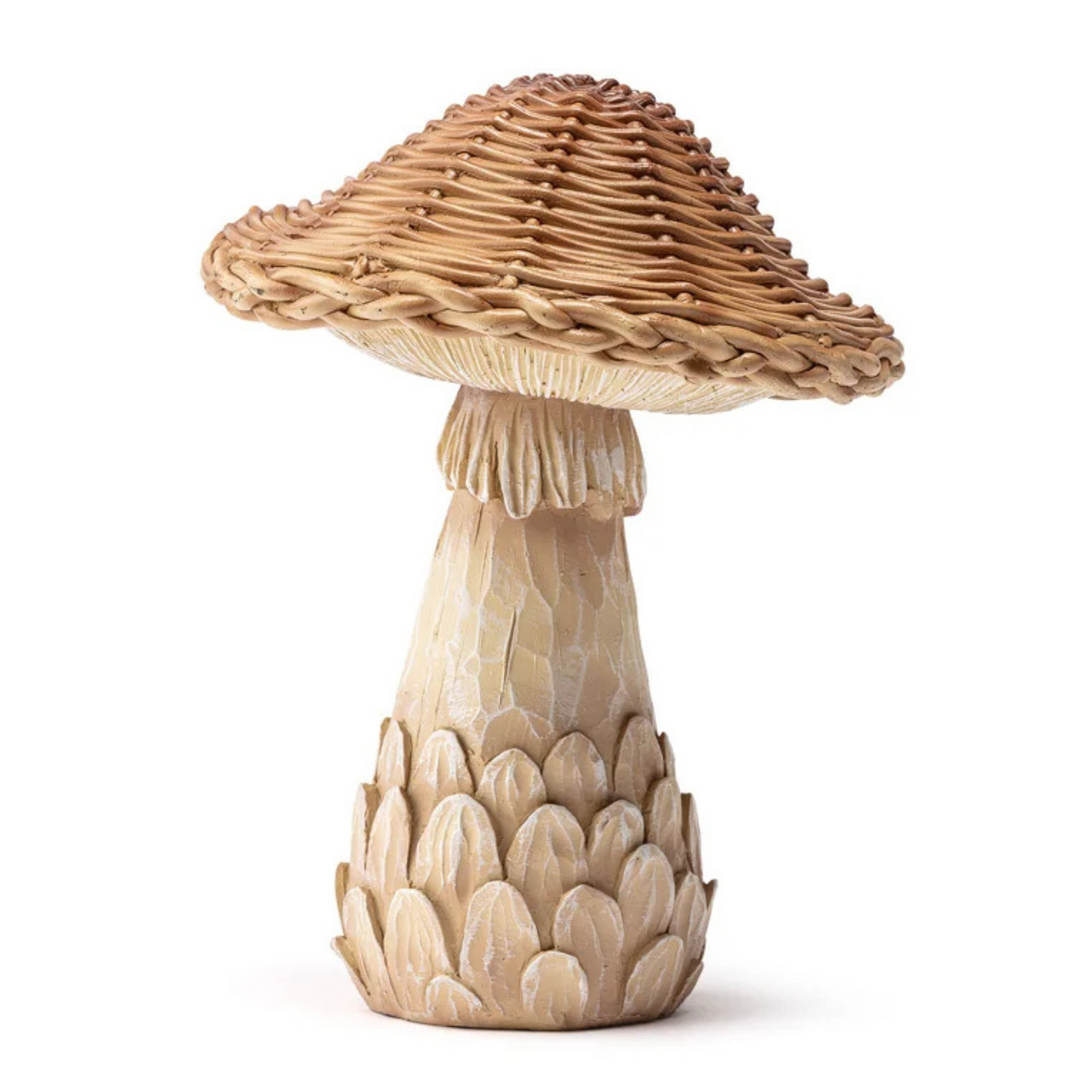 Woven Look Natural Mushroom