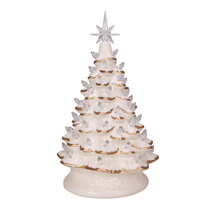 Ivory & Gold Light Up Tree